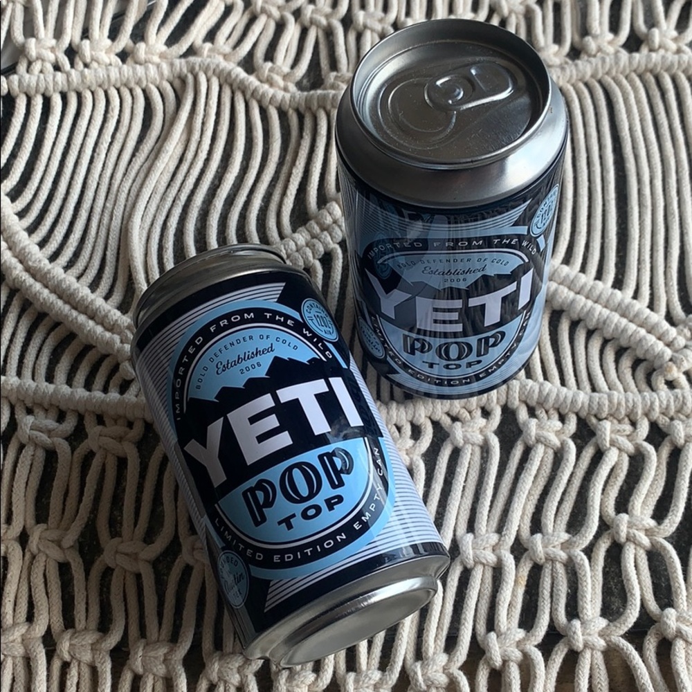 (2) YETI Pop Top Limited Edition Empty Stash Cans